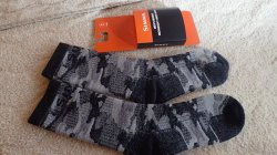 画像1: SIMMS　メリノ　ミッドウェイト　ハイカーソックス　M　色Hex Flo Camo Carbon